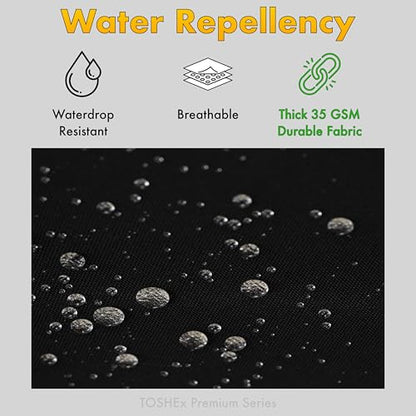 TOSHEX Kitchen Apron Cotton Waterdrop Resistant Adjustable Button Women Men | Premium Cotton Cooking Apron with Pocket, Gift, Black GRILLFATHER - color: Black - the Grillfather