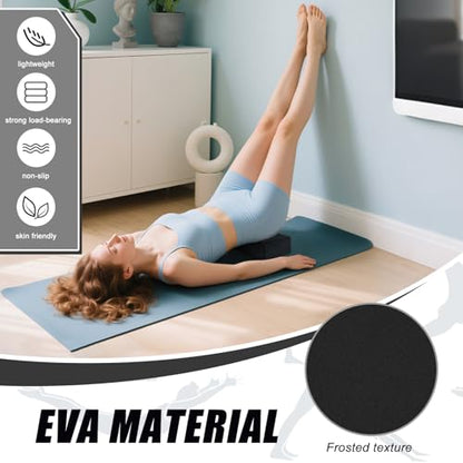 RETON Yoga Blocks Set with Straps, High Density Yoga Bricks, Lightweight EVA Foam Pilates Block, 2 Yoga Blocks with 2 Straps for Yoga, Pilates, Fitness, Stretching and Toning - color: Black
