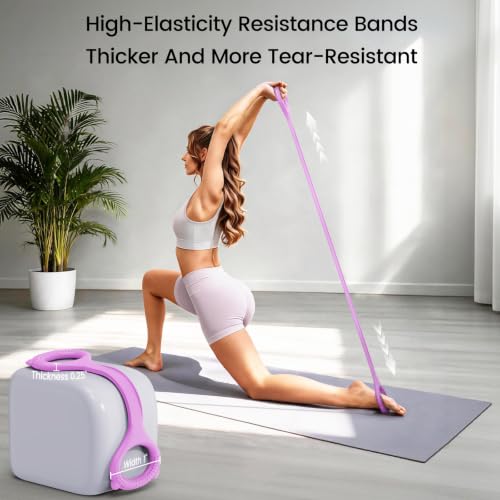 Figure 8 Resistance Bands 2 Pack, Silicone Anti-Slip for Yoga