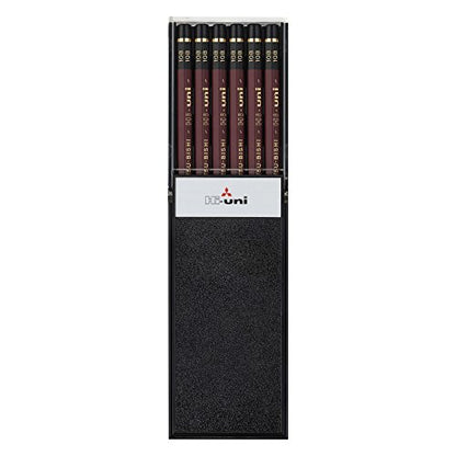 Uni Hi-Uni Wooden Pencil - 10B - Box of 12 (HU10B) - style: 10B
