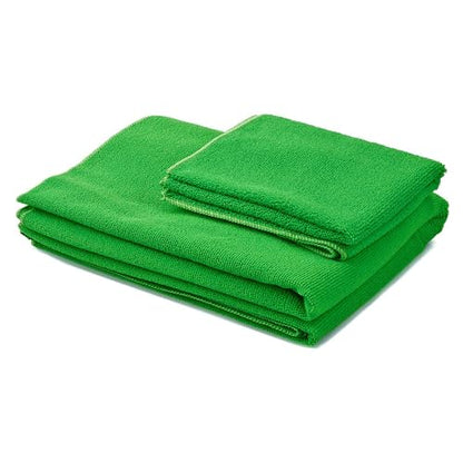 BalanceFrom 7-Piece Yoga Set with 71x24x0.5 Inches Extra Thick Mat and Carrying Sling – Includes 2 Blocks, Stretch Strap, 2 Towels, and Knee Pad for Home, Studio, and Gym Workouts - color: Green