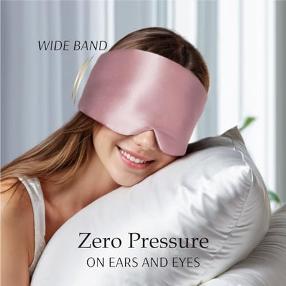 Zenssia 100% Mulberry Silk Sleep Mask Eye Mask for Men and Women, Light Plum - color: Light Plum