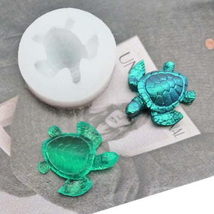 Turtle Shape Resin Molds, SENHAI 4 Pcs Cute Turtle Silicone Molds, 3D Animal Epoxy Resin Molds, Turtle Art Silicone Resin Molds for Craft, Resin Casting, Home Decoration, Holiday Gifts