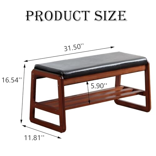 latifolia Shoe Rack Bench, Shoe Bench for Entryway(Black,31.50''L) - color: Black, size: 31.50''L
