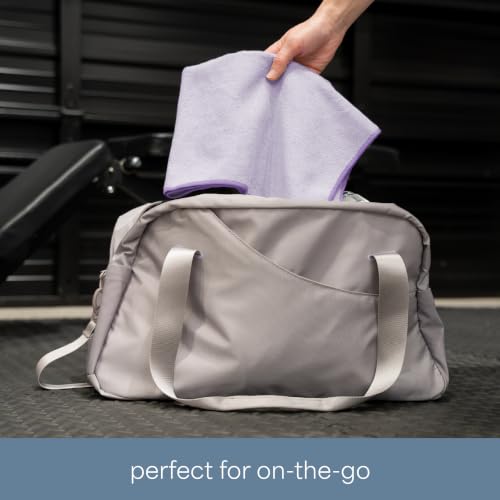 S&T INC. Microfiber Gym Towels, 3 Pack, 16" x 27", Purple - color: Purple