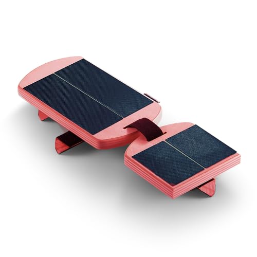 Ankle Balance Board Foot Strengthener – Adjustable Stability Trainer for Ankle and Leg Exercise, Balance Training, Physical Therapy, Mobility Core Workout at Home or Gym - color: red
