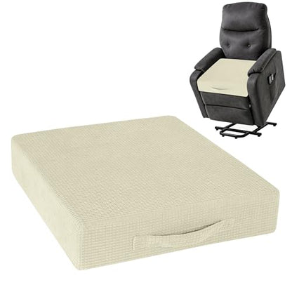 AddGrace High Density Recliner Cushion for Elderly 20x20in Beige - color: Beige