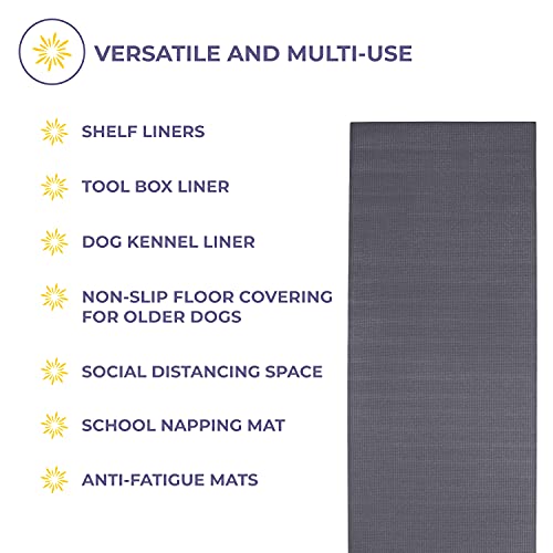 Voyage 5mm Thick Yoga Mat Roll, 50ft x 24in - color: Cool Gray