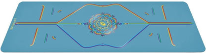 Liforme Printed Yoga Mat - Patented Alignment Design, Ultimate Grip - color: Rainbow - Blue Sky