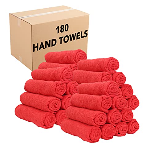 Arkwright Microfiber Gym Towel - (Case of 180) Bulk Soft Lightweight Quick Dry Hotel Quality Hand Towels, Sweat Absorbent, Perfect for Workout, Yoga, Spa, Bathroom, 15 x 24 in, Red - color: Red, size: 15 x 24 in. (Case of 180)