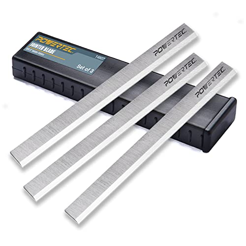 POWERTEC 8 Inch Jointer Blades for Delta 37-365X, 37-350A, 37-380, 37-877, 37-680, 37-680X, 37-350, DJ-20 Jointer, Replacement for 37-355 Jointer Knives, Set of 3 (148073) - size: 8 inch