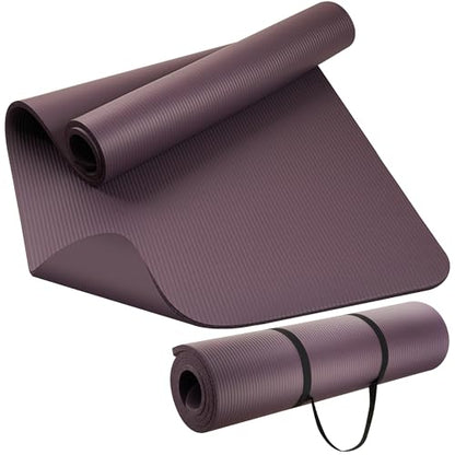 KEEP Extra Thick NBR Yoga Mat - color: Purple, size: 72”x32”x15mm