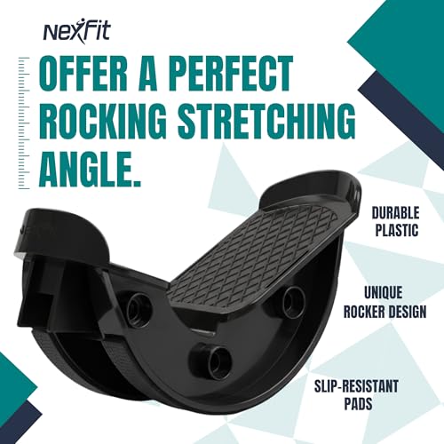 Foot & Calf Stretcher – Premium Stretcher for Plantar Fasciitis, Achilles Tendonitis Relief – Foot Rocker with Durable, Slip-Resistant Design - Stretch Guide for Effective Leg Flexibility - color: Black