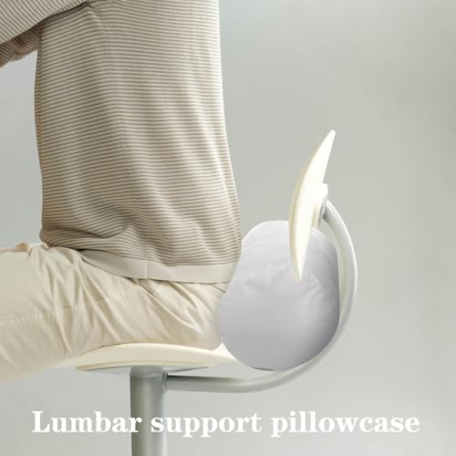 2 PCS Neck Roll Pillow Cover with Zipper, Round Neck Pillow Soft Bolster Pillows Covers White Breathable Cylinder Pillowcases for Cylindrical Cushion (16 X 6 Inch)