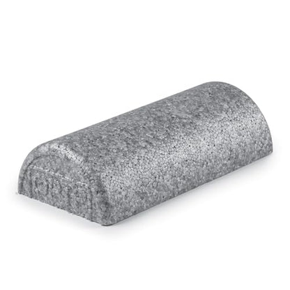 OPTP Silver AXIS Moderately Firm Foam Roller – Half-Round, Silver, 12" x 3" - size: 12" x 3" Half-Round