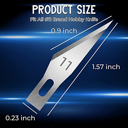 JETMORE 160 Pack Exacto Knife Blades 11, Hobby Knife Blades for Crafts | Exacto knife refill blades #11 suit paper crafts and scrapbooking, Hobby blades support carving, trimming and model making - size: 160 Pack