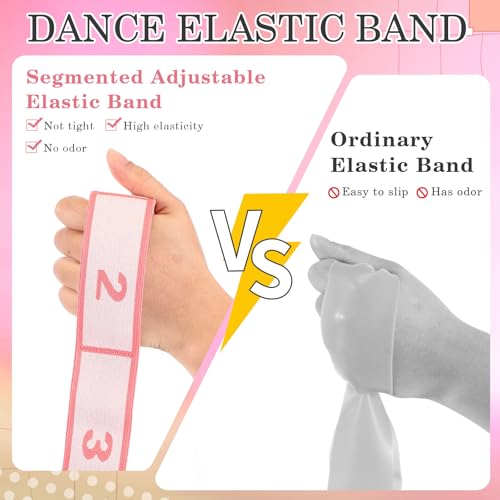 Stretch Strap for Kids Elastic Gymnastic Stretching Ballet Dance Band with 8 Loops Adjustable Exercise Training Resistance Strap for Children Stuff Pilates Latin Yoga Equipment - color: Pink