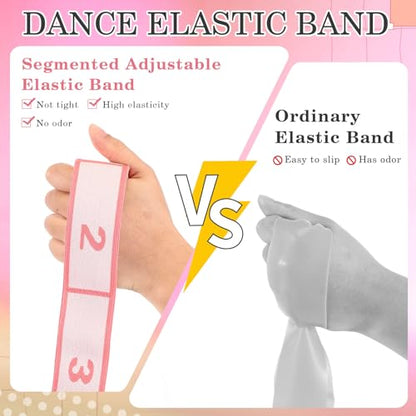 Stretch Strap for Kids Elastic Gymnastic Stretching Ballet Dance Band with 8 Loops Adjustable Exercise Training Resistance Strap for Children Stuff Pilates Latin Yoga Equipment - color: Pink