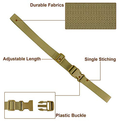 MAGARROW 24" 40" 60" 100" Strap Buckle Packing Straps Adjustable 1-Inch Belt - color: Tan (4-Pack), size: 1" Wide - 40" Long