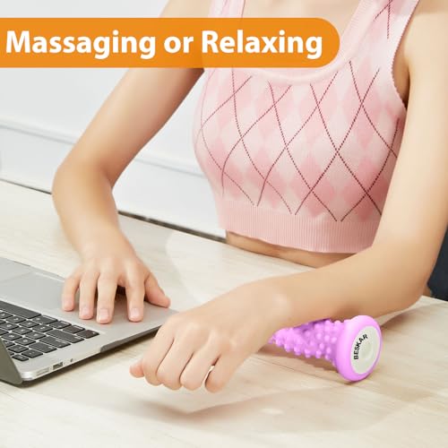 BESKAR Foot Massager Roller for Plantar Fasciitis Relief - color: Purple
