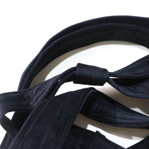 6.6ft 2m Aerial Loops Aerial Straps Ropes Aerial Acrobatics Body Loop Trapeze Circus Apparatuses Equipment Yoga Straps 1 pairs - color: Black