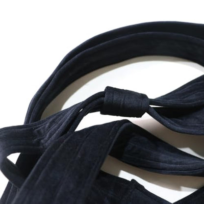 6.6ft 2m Aerial Loops Aerial Straps Ropes Aerial Acrobatics Body Loop Trapeze Circus Apparatuses Equipment Yoga Straps 1 pairs - color: Black