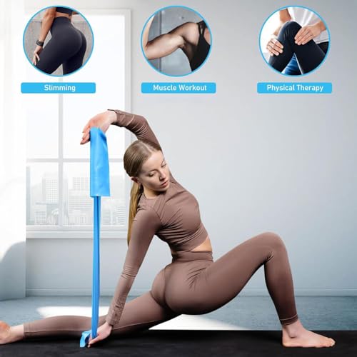 Exercise Bands Resistance Bands for Working Out, Elastic and Exercise Bands Set for Stretching, Stretch Bands for Working Out Women or Men for Yoga, Strength Training, Pilates Home Exercise