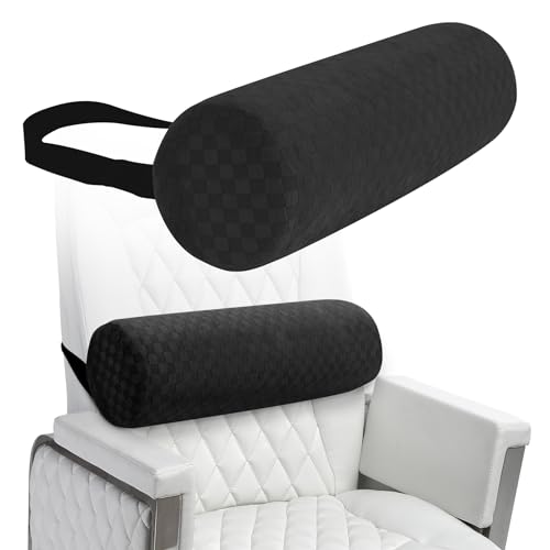 Coeyese Lumbar Roll Pillow for Lower Back Support, Black, Long-15*4.3'' - color: Black, size: Long-15*4.3''
