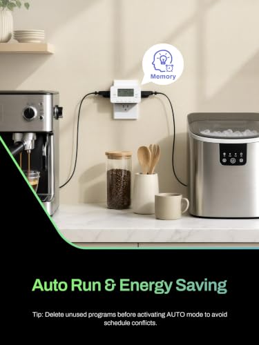 BN-LINK 7-Day Heavy Duty Digital Timer with Dual Outlet, LCD Display, 3-Prong Programmable Design, for Lights, Fans, Coffee Machine, Home, Kitchen, Office, Indoor Use, 125V 15A 1875W, 1 Pack - color: 7 Day, 2 Outlet, 1-pack