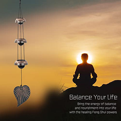 Three Cooper Leaf Temple Wind Chime,Wind Chimes with 3 Bells - size: Three-Bodhi