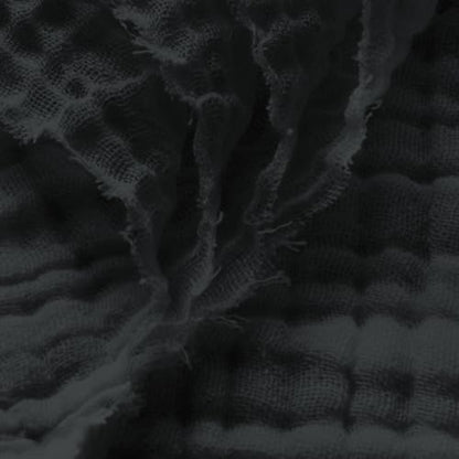 Carriediosa 100% Cotton Muslin Throw Blanket 66 x 90 Summer Gauze for Adult - color: Black, size: Twin XL
