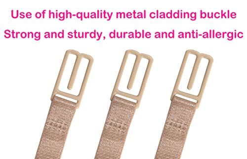 Women's Non-slip Adjustable Elastic Bra Strap Clips Holder-3 Packs - color: Skin Color