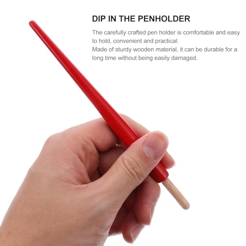 FRCOLOR Retro Dip Pen Rod Set 4 Pcs Wooden Nib Holders with Ergonomic Design for Calligraphy Drawing and Comic Art 6.69 Inch Vintage Pen Holders for Writing and Art Projects
