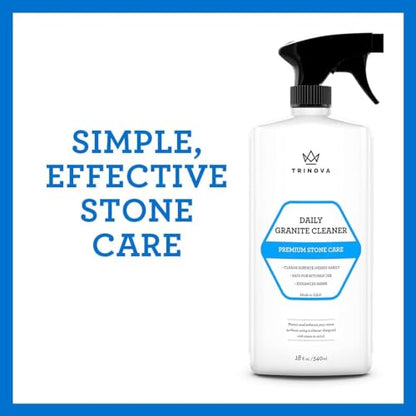 TriNova Granite Cleaner, 18 fl oz and 1 Gallon Refill Bundle | Stone cleaner bundle for granite, marble, quartz and sealed stone surfaces. - style: Refilll Bundle