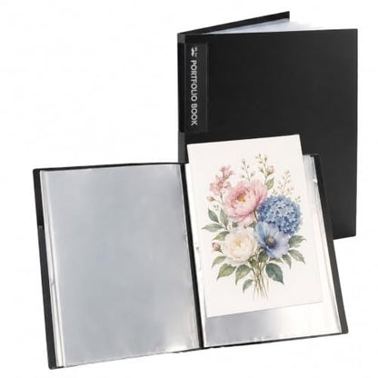 Mr. Pen- Art Portfolio Folder, 12.7"x9.25" Inner Sheet Size, 40 Pocket | Large Display Folder with Clear Sheet Protectors for Artwork, Music Sheets, Documents, Presentations & Organization