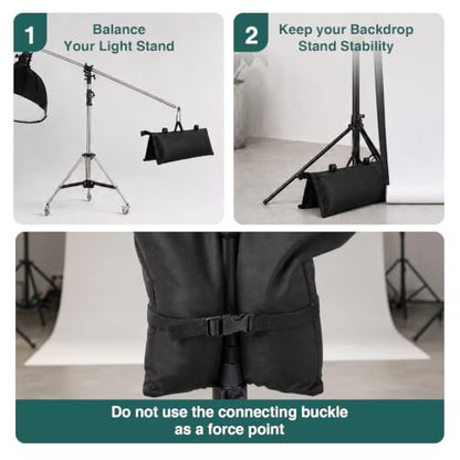 4 Pack Sand Bags for Weight Bags, Heavy Duty Sandbags for Light Stand Photography Tripod Video Equipment, Canopy, Umbrella Base, Backdrop Stand, Camping, Fishing Chair