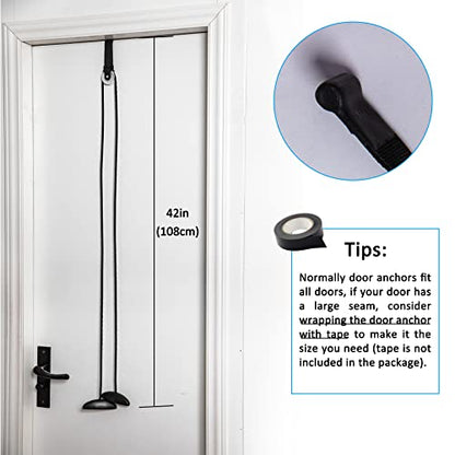 Shoulder Pulley Over The Door Physical Therapy System - color: Black