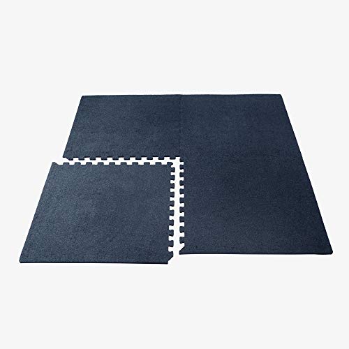 We Sell Mats 3/8 Inch Thick Interlocking Foam Carpet Tiles Durable Carpet Squares Anti Fatigue Support for Home Office or Classroom Use - color: Charcoal Gray, style: 24 Square Feet (6 Tiles)