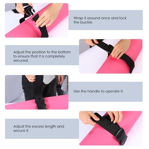 Multifunctional Floating Mat Straps With Quick Release Buckles, Suitable For Baby Pads, Yoga, And Water Activities, Reusable Fastening Strap With Pull Handle Design - 2pack