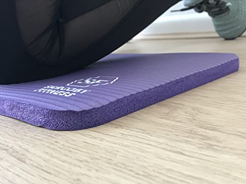 Yoga Knee Pad 0.6 inch Thick Pilates Yoga Knee Pad Cushion your knees Also support Elbows Forearms - color: Purple