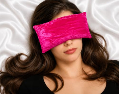 Handmade Luxe Serenity Eye Pillow - All-Natural Flaxseed - Unscented or Lavender Scented – Weighted Eye Mask for Yoga, Meditation, Hot & Cold Therapy - color: CREAMY LEAVES, style: LAVENDER SCENTED