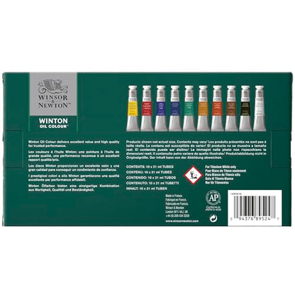 Winsor & Newton Winton Oil Color Paint, Basic Set, 10 x 21ml Tubes - style: Basic Set - 10 x 21ml