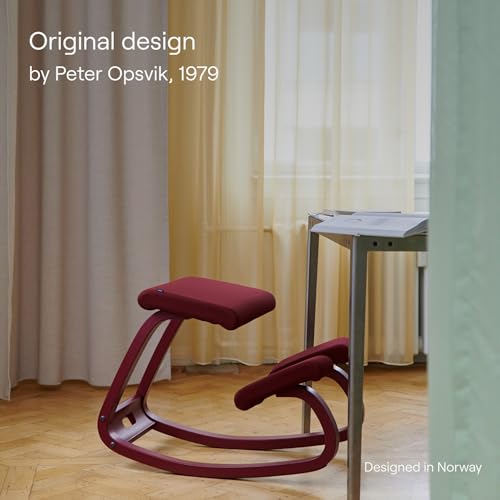 Varier Ergonomic Kneeling Chair, Rocking Knee Stool for Home Office Desk - color: Natural/Grey