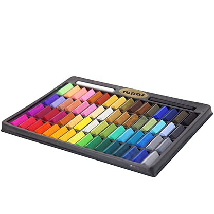 Rupas Soft Dry Pastel 64 Color Set Square Chalk - color: Rupas Dry Pastel 64 Color