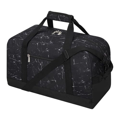 Apenze Small Gym Bag 18 inch Carry On Duffel Bag for Weekender Travel - Marble Black - color: Marble Black, size: 18inch