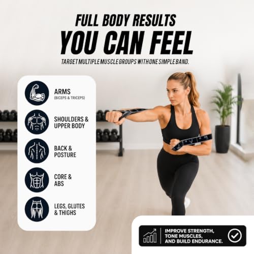 Multi-Loop Fabric Elastic Resistance Band for Strength Training - color: Black Single Band 40-45 Lbs