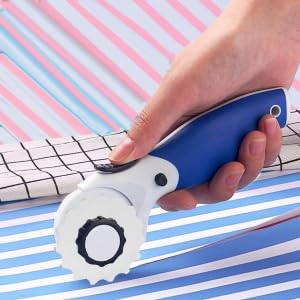 5Pcs Perforating Replacement Blades, Crochet Skip Blades Rotary Cutter Accessories for Crochet Projects Fleece and Scrapbooking (45mm)