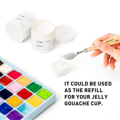 HIMI Gouache Refill Paints,White Color(200 ml Bottles), Non Toxic Paint for Canvas and Paper, Art Supplies for Professionals, Students(White)