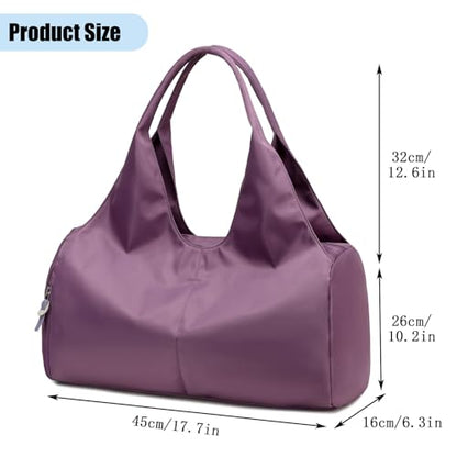 Forestfish Gym Bag For Women With Shoes Compartment & Wet Dry - color: Purple