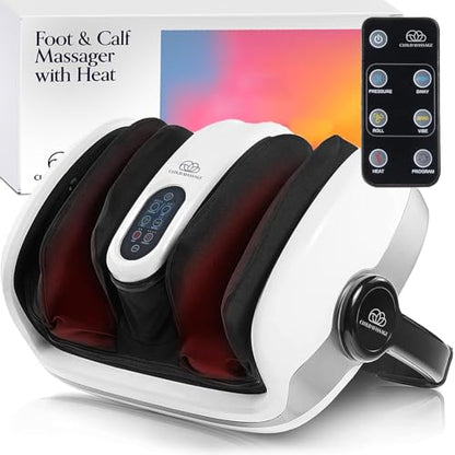 Cloud Massage Shiatsu Foot Massager with Heat, Standard Size, White - color: White